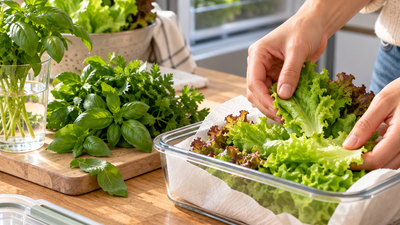 Comment conserver ses salades et herbes aromatiques après la récolte ?