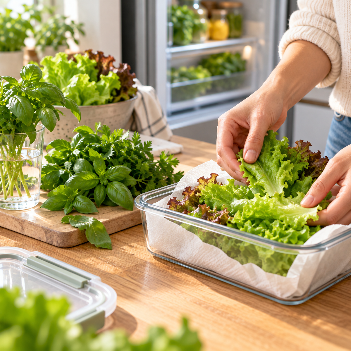 Comment conserver ses salades et herbes aromatiques après la récolte ?
