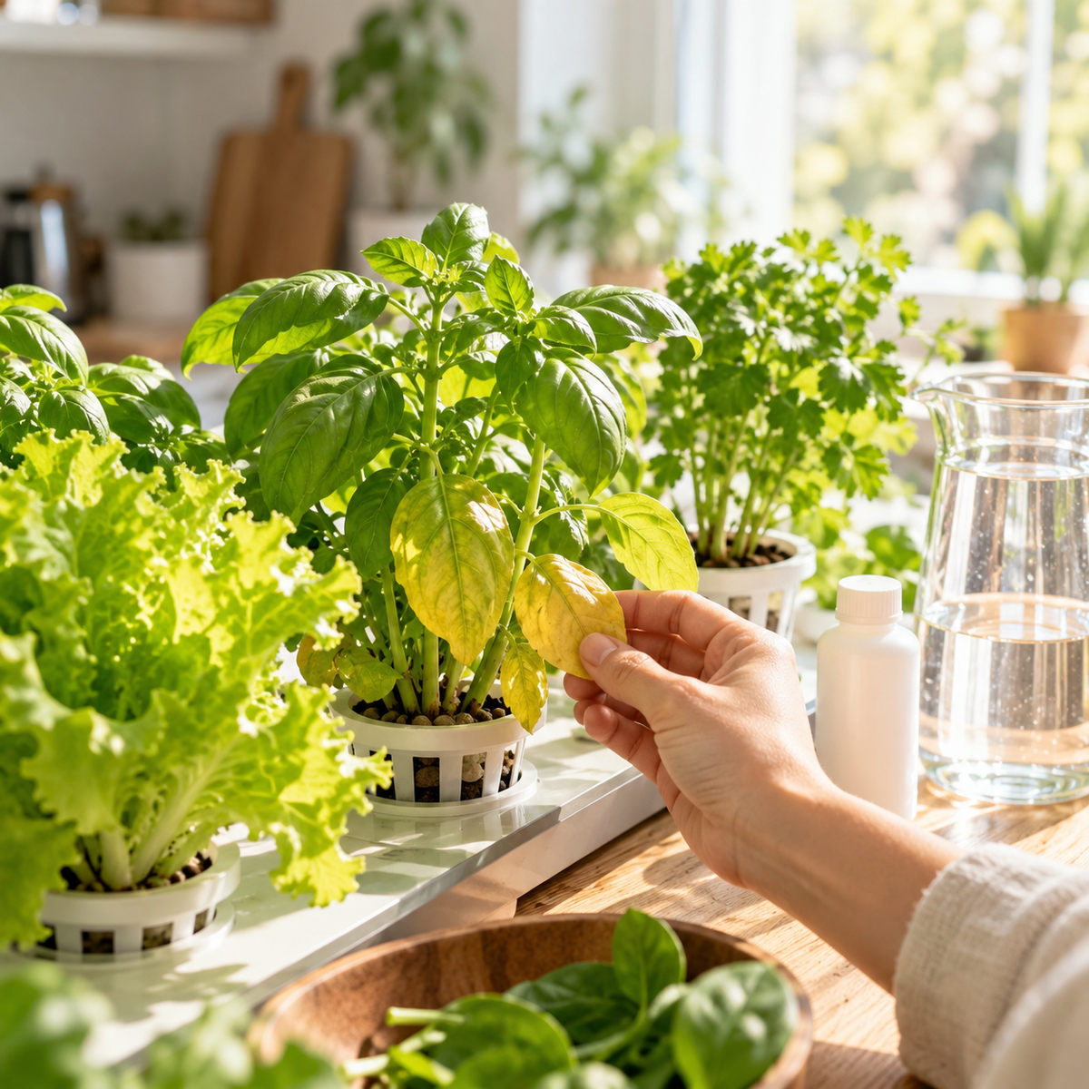 Feuilles jaunes en hydroponie : que vérifier avant d’ajouter des nutriments ?