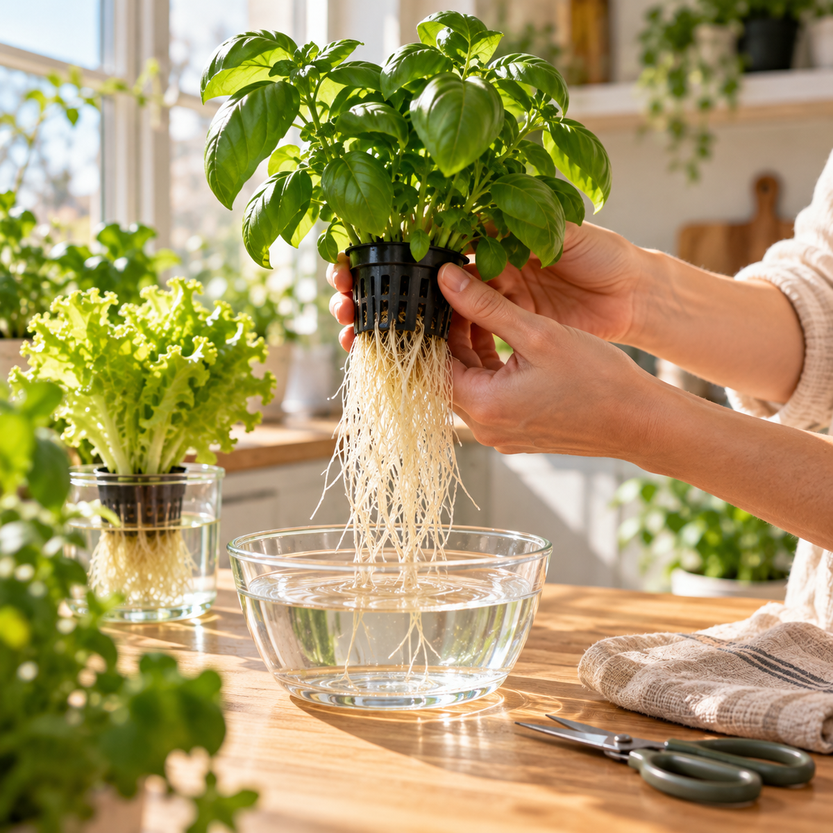 Potager hydroponique : faut-il couper les racines trop longues ?