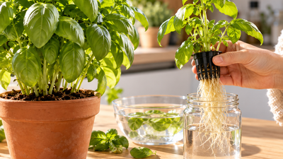 Potager hydroponique : peut-on y repiquer une plante achetée en pot ?